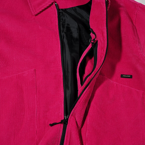 Fc Collar Neck Jacket Corduroy Pink