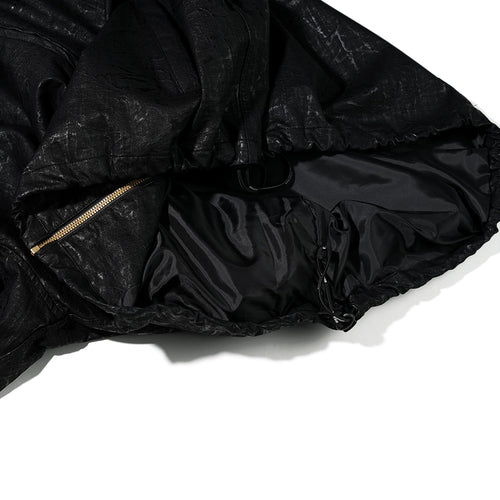 Dsxbs Logo Leather Jacket Black