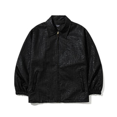 Dsxbs Logo Leather Jacket Black