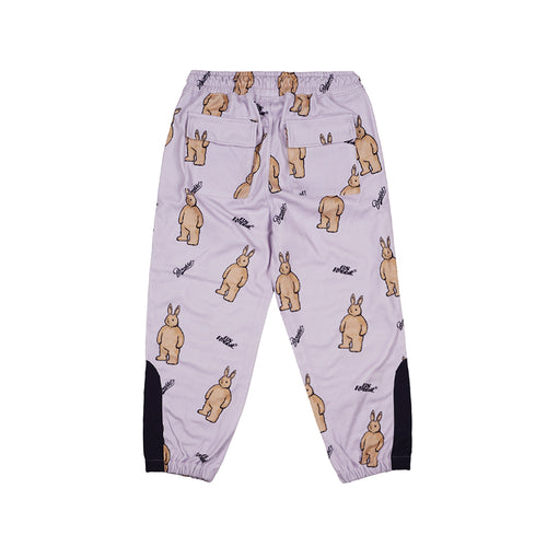 Royal Fleece Jogger Pants Big Bear Rabbit Purple