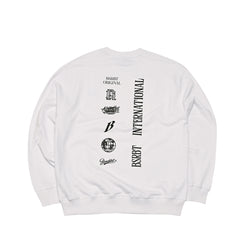 Multi Logo Crewneck White