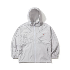 Spiderweb Hooded Jacket Silver Gray