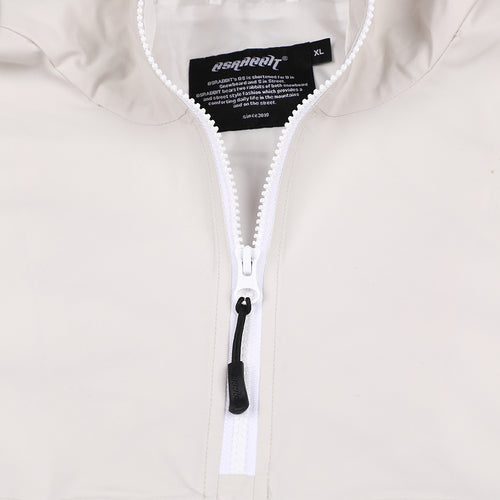 Bsm Stretch Hooded Anorak Jacket Cream