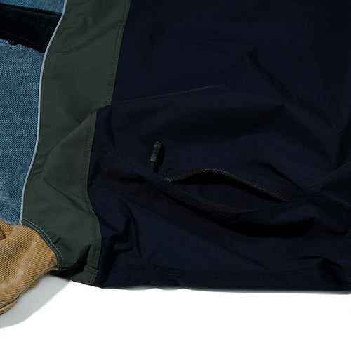 Hf Soft Hooded Anorak Jacket Classic Blue Tone Multi