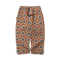 Ethnic Wide Track Pants Beige Sky