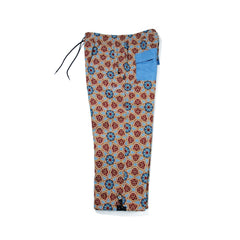 Ethnic Wide Track Pants Beige Sky