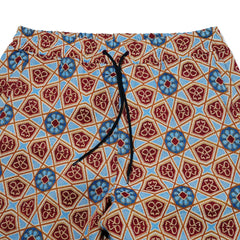 Ethnic Wide Track Pants Beige Sky