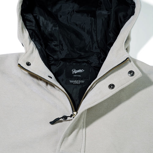 Hf Soft Hooded Anorak Jacket Classic Beige Tone Multi
