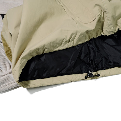 Hf Soft Hooded Anorak Jacket Classic Beige Tone Multi