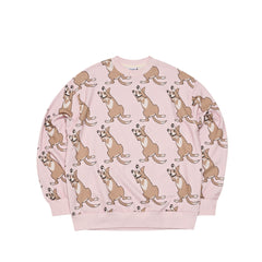 Lucky All Over Crewneck Pink