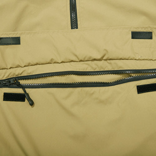 Cozy Hooded Anorak Jacket Khaki