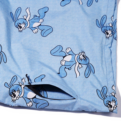 Sunday Rabbit Hooded Anorak Jacket Light Blue