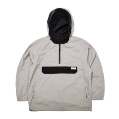 Cozy Hooded Anorak Jacket Gray