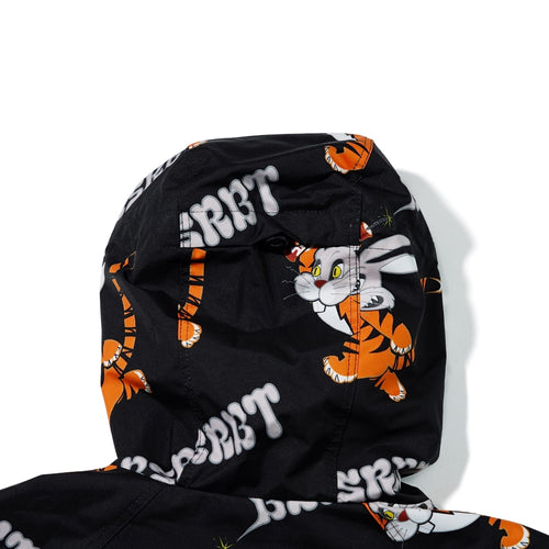 Tiger Rabbit Hooded Anorak Jacket Black