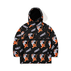 Tiger Rabbit Hooded Anorak Jacket Black