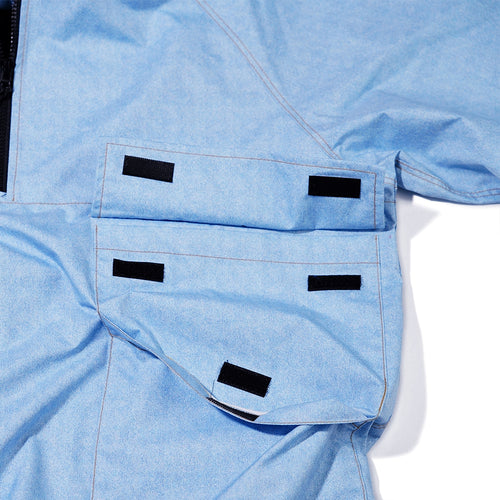 Big Patch Pocket Hooded Anorak Jacket Light Blue