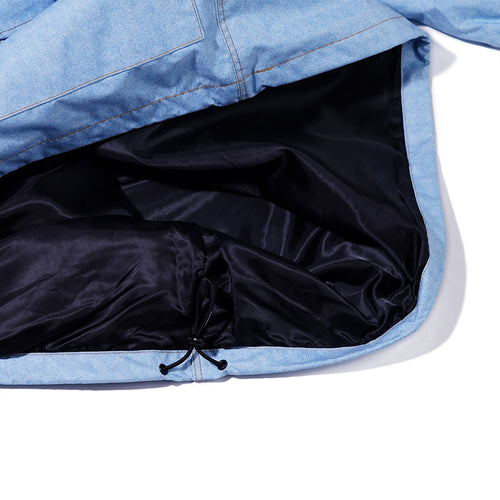 Big Patch Pocket Hooded Anorak Jacket Light Blue