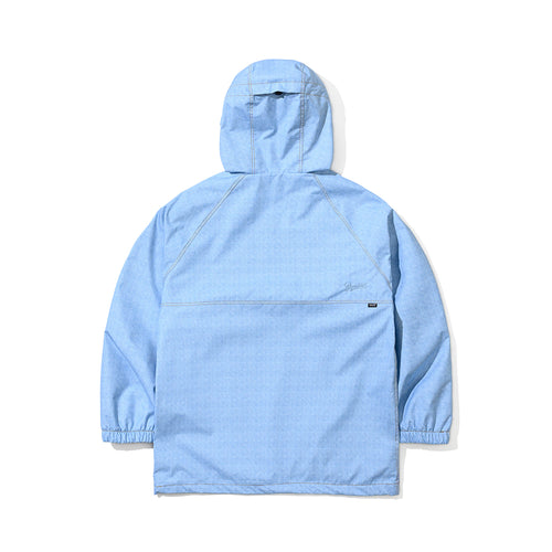 Big Patch Pocket Hooded Anorak Jacket Light Blue