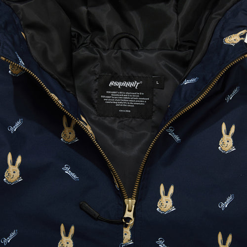 Cozy Hooded Anorak Jacket Mini Bearrabbit Navy