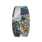 Original Pot-X Reflective Wide Jogger Pants Art Painting