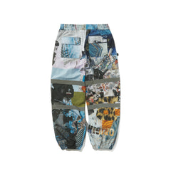 Original Pot-X Reflective Wide Jogger Pants Art Painting