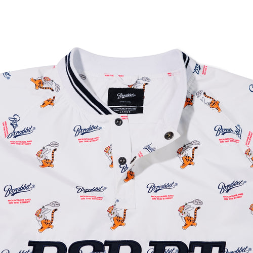 Bsrbt Sporty Pullover Snap Jacket White