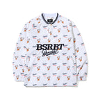Bsrbt Sporty Pullover Snap Jacket White