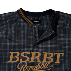 Bsrbt Sporty Pullover Snap Jacket Check Brown