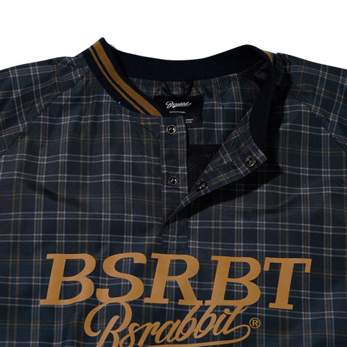 Bsrbt Sporty Pullover Snap Jacket Check Brown