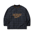 Bsrbt Sporty Pullover Snap Jacket Check Brown