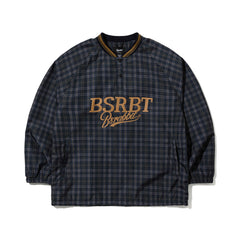 Bsrbt Sporty Pullover Snap Jacket Check Brown