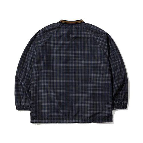 Bsrbt Sporty Pullover Snap Jacket Check Brown