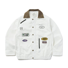 Variety Patch Snap Jacket White