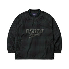 Bsrbt Sporty Pullover Snap Jacket Check Green