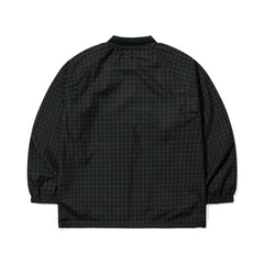 Bsrbt Sporty Pullover Snap Jacket Check Green