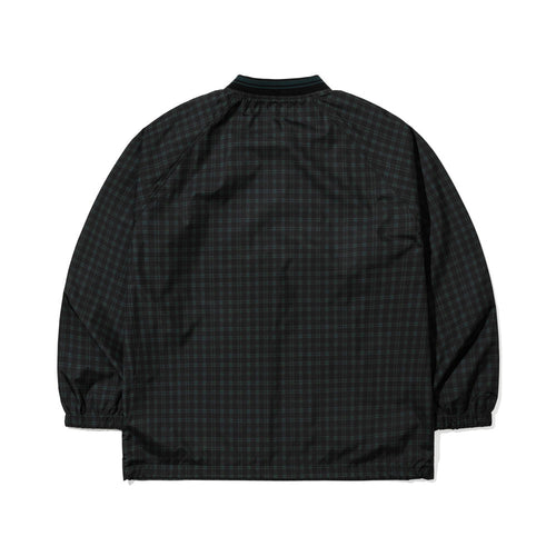 Bsrbt Sporty Pullover Snap Jacket Check Green