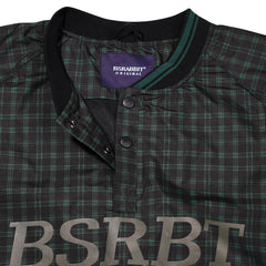 Bsrbt Sporty Pullover Snap Jacket Check Green