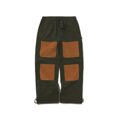 Open 4 Pocket Wide Track Pants Deep Khaki / Corduroy Brown