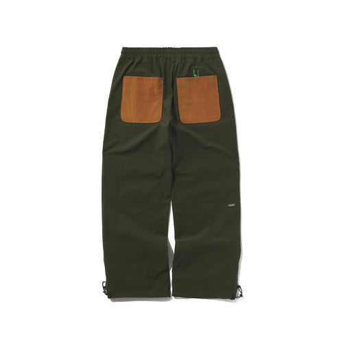 Open 4 Pocket Wide Track Pants Deep Khaki / Corduroy Brown