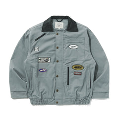Variety Patch Snap Jacket Ash Blue
