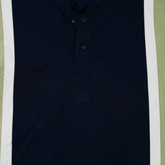 Comfortable Pullover Snap Jacket Navy / Mint