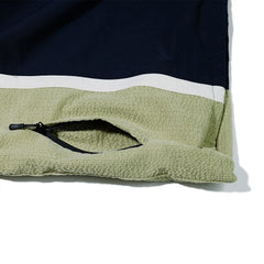 Comfortable Pullover Snap Jacket Navy / Mint