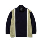 Comfortable Pullover Snap Jacket Navy / Mint