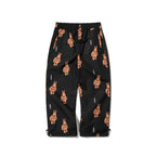 3D Bearrabbit Wide Track Pants Black