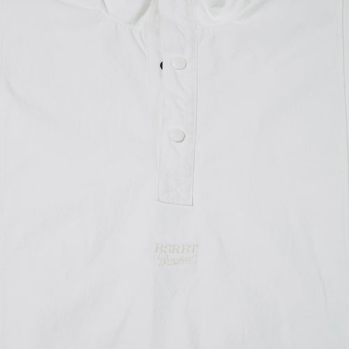 Comfortable Pullover Snap Jacket White