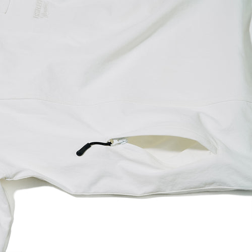 Comfortable Pullover Snap Jacket White