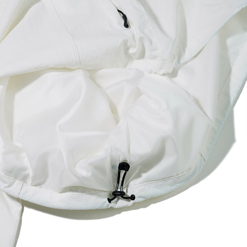 Comfortable Pullover Snap Jacket White