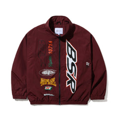 Bsr Sporty Track Jacket Burgundy