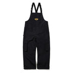 Cargo Pocket Wide Bib Pants Black