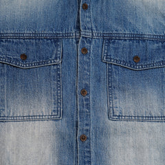 Over Fit Denim Shirts Brush Blue